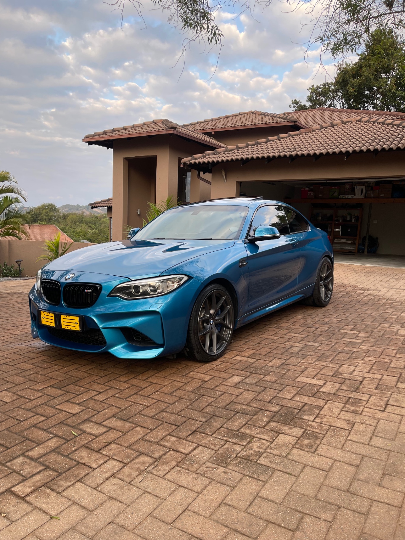 Blue BMW M2 professionally detailed by Elevare